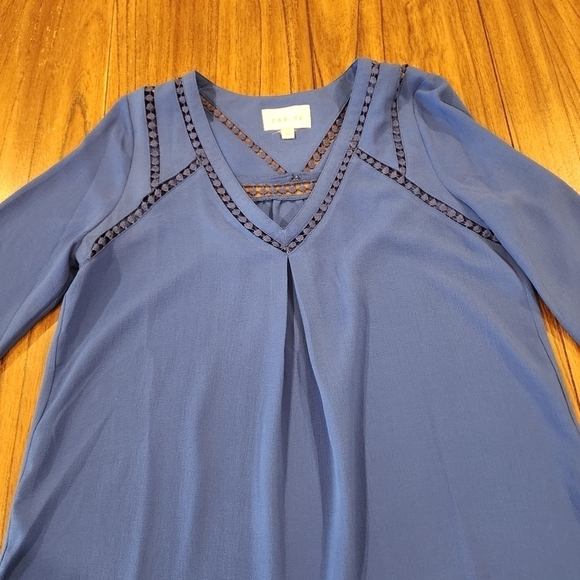 Sugar candy mountain Sabine Royal Blue 3/4 Sleeve sheath eyelet Mini DRESS M - Picture 10 of 10